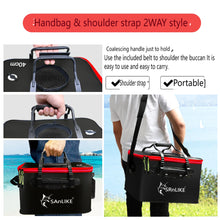 Load image into Gallery viewer, SANLIKE 40cm、50cm Live Fish Box, Fish Barrel EVA Waterproof Material, Water Container for outdoor activities Traveling, Fishing