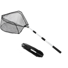 Load image into Gallery viewer, SANLIKE Fishing Net Aluminium Tube Handle Pole Portable Retractable Folding Landing Mesh Rod Fishing Tool Accessories