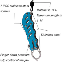 Load image into Gallery viewer, SANLIKE Fishing Lip Grip Plier Grabber Stainless Steel Controller Hand Grip Portable Fish Lip Gripper Fishing Tool Accessories