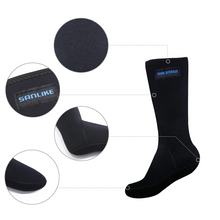 Load image into Gallery viewer, SANLIKE Black Complete Waterproof Socks Ventilation Neoprene Outdoor Hiking Wading Socks Boots for Diving Skiing Surfing Fishing