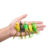 Load image into Gallery viewer, SANLIKE 5PCS Saltwater Freshwater Lures Frog Fishing Lures Soft White Double Hooks Artificial Wildlife Fishing Hooking Tools
