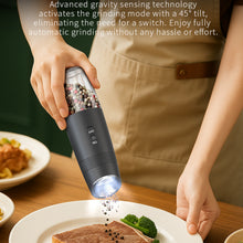 Load image into Gallery viewer, SANLIKE 2pcs 135ml Gravity Salt & Pepper Grinder Charging Base Type-C Rechargeable Adjustable Thickness For Kitchen Outdoor Tool