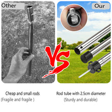 Load image into Gallery viewer, SANLIKE 2.44m Stainless Steel Tube Glass Bead Link Adjustable Tarpaulin Pole Tent Pole with Glow Tip Camping Outdoor Accessories