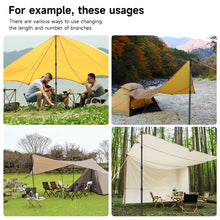 Load image into Gallery viewer, SANLIKE 2.5m Telescopic Tarp Poles Extendable Tent Poles Flysheet Pole Aviation Aluminum Shelter Support Rod Camping Hiking Tool