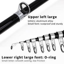 Load image into Gallery viewer, SANLIKE 1.8m-2.7m Fishing Rods Telescopic Fibreglass Baitcasting Rods Saltwater and Freshwater Fishing Bait Rod Tools