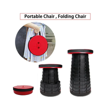 Load image into Gallery viewer, SANLIKE Outdoor Retractable Stool Folding Pocket Chair Portable Camping Accessories Convenient Fishing Plastic Chairs Foldable