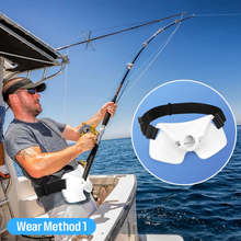 Load image into Gallery viewer, SANLIKE Fishing Belt Rod Holder Plastic Adjustable Fishing Fighting Belt Rod Belly Top Protection Waist Fish Pole Holder