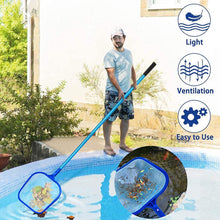 Load image into Gallery viewer, SANLIKE Swimming Pool Skimmer Net Basket with Long Aluminum Pole Extend 7.58 FT Fine Mesh Rake Netting for Cleaning Swimming