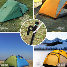 Load image into Gallery viewer, SANLIKE 8 Pieces Black 30cm Tent Pegs Heavy Duty Forged Steel Tent Stakes Storage Bag Various Ground Outdoor Camping Tools