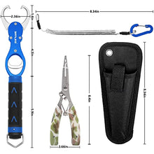 Load image into Gallery viewer, SANLIKE Fish Lip Grip Multifunctional Fishing Pliers Aluminium Alloy Scissors Line Cutter Hooks Remover Tool Accessories