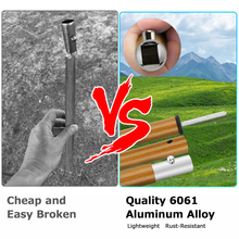 Load image into Gallery viewer, SANLIKE 2 Set muwen Tent Pole 5 Sections 1MM Thick OD 19MM Aluminum Tube Sun Shelter Support Rods Outdoor Camping Accessories