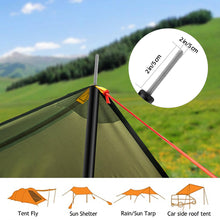 Load image into Gallery viewer, SANLIKE Iron Pipe Camping Tarp Poles Collapsible Tent Pole Heavy Duty Sun Shade Sail Poles for Car Awnings Canopy Rain Poles