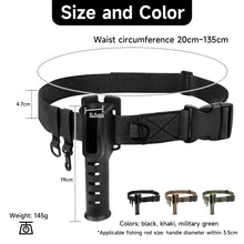 Load image into Gallery viewer, SANLIKE Fishing Rod Pole Inserter Multi Color Adjustable Fishing Rod Belt Fishing Rod Belly Support Holder Fishing Tackles Tool
