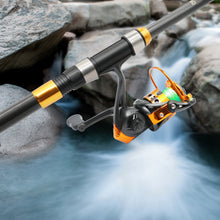 Load image into Gallery viewer, SANLIKE Fishing Pole and Reel Combos Carbon Fiber Telescopic Fishing Rod Spinning Reel with Lures Line Accessories Fishing Gear