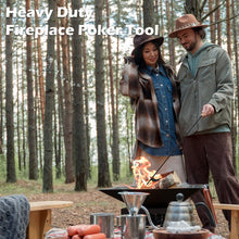 Load image into Gallery viewer, SANLIKE 81cm Heavy Duty Fireplace Poker Tool Outdoor Camping Household Wood Fire Hook Reusable Durable Firestikck