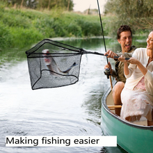 Load image into Gallery viewer, SANLIKE Fishing Landing Net Collapsible Retractable Portable Fish Friendly Triangle Design Nylon Mesh Aluminium Alloy Pole