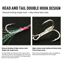 Load image into Gallery viewer, SANLIKE Micro Fishing Lures Iron Plate Lead Fishing Lures Double Hook Fake Bait Jig Long Shot Fake Sea Fishing Lures