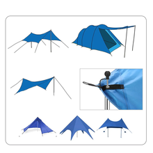 Load image into Gallery viewer, SANLIKE 2 Piece Tent Pole Retractable Ultralight Fibreglass Tarp Pole Canopy Pole Extendable Camping Sub Pole with Accessories
