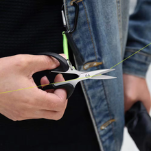 Load image into Gallery viewer, SANLIKE Fishing Scissors Multi-functional Rustproof Stainless Steel Line Cutting Pliers with Cover and Lanyard Fishing Accessory