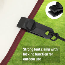 Load image into Gallery viewer, SANLIKE Tarpaulin Clips Heavy Duty Locking Handle Tent Clips Clamps with Ball Stretch Cord for securing tarpaulins Outdoor Tools