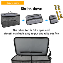 Load image into Gallery viewer, SANLIKE Living Fish Bucket Multifunction Folding Fish Guard Net Portable Water Tank Fishing Tackle Live Fish Box Storage Case
