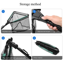 Load image into Gallery viewer, SANLIKE 2.5M Floating Fishing Net Fish Foldable Landing Net with Retractable Pole Handle Durable Rubber Coated Fishing Accessory