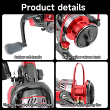 Load image into Gallery viewer, SANLIKE Spinning Reels 5.2:1 Gear Ratio 13+1 BB Aluminium Alloy Spool Rubber Grip Fishing Reel For Saltwater Fishing Accessories