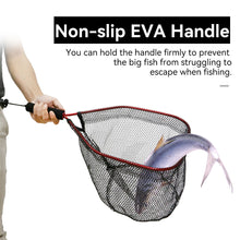 Load image into Gallery viewer, SANLIKE Fishing Net Durable rubber-coated mesh EVA handle with elasticated tether for easy catch and release Fishing Accessories