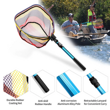 Load image into Gallery viewer, SANLIKE Fishing Landing Nets Telescoping Folding Light Portable Aluminum Alloy Rod Fishing Tool Hand Dip Casting Net