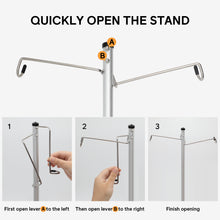 Load image into Gallery viewer, SANLIKE Adjustable Lantern Stand Split Aluminum Clip Lantern Pole with Table Clip and Floor Insert Outdoor camping tools holder