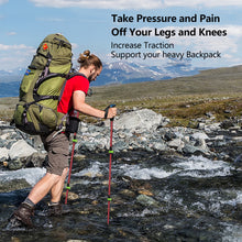 Load image into Gallery viewer, SANLIKE 1.1m Ultralight Trekking Poles Non-slip Crutch Three-section Adjustable Carbon Fiber Trekking Pole Walking Pole