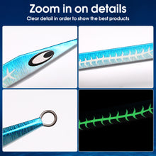 Load image into Gallery viewer, SANLIKE Slow Metal Jig Jigging Bait Fishing Lure Saltwater Falling Jig Slow Pitch Jig Blue 100g 200gFish Lures