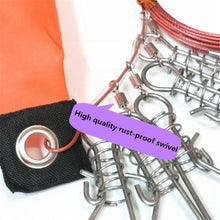 Load image into Gallery viewer, SANLIKE Fish Lock Buckles Fish Lock Belt to Insert Wire 5 Meters Stainless Steel Wire String Rope Fish Control