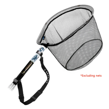 Load image into Gallery viewer, 2.4m-3.9m Telescopic Fishing Net Pole - Lightweight Fiberglass Handle, Extendable Landing Net with Shoulder Strap for Surf & Offshore Fishing