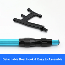 Load image into Gallery viewer, SANLIKE 1.7M Boat Hook Telescopic Aluminium Alloy Pole Durable Rustproof Rubber Anti-slip Handle Hook Boat Crashproof Parts