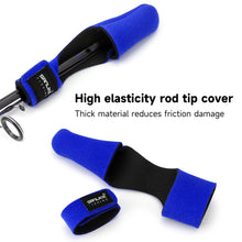 Load image into Gallery viewer, SANLIKE 6Pcs Fishing Rod Tie Holder Straps Reusable Elastic Bandage Belts Fastener Protector Cap Fishing Tools Accessories