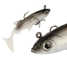 Load image into Gallery viewer, SANLIKE 5pcs Lead Fishing Lure 8cm Soft Bait Wobbler Artificial Lure Sea Bass Carp Fishing Erbium Streamlined Design