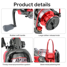 Load image into Gallery viewer, SANLIKE 1.65m 1.8m Straight handle Fishing Rod and Reel Set Spinning Fishing Rod with 14BB 5.2:1 Gear Ratio Speed Spinning Reel