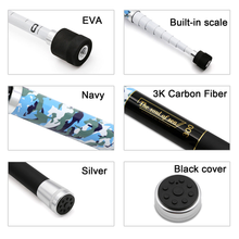 Load image into Gallery viewer, SANLIKE 5/6m Camouflage Carbon Fibre Portable Retractable Fishing Net Rod with Shoulder Strap Fishing Net Handle Fishing Tools