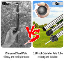 Load image into Gallery viewer, SANLIKE 2 sets stainless steel tubes with threaded connectionsReplacement tent polesTarp polesTarp poles with illuminated tips