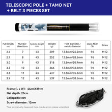 Load image into Gallery viewer, SANLIKE 2.4m/3.0m Fishing Net Pole Portable Telescopic Extension Glass Fibre Handle Rod Fish Catching Landing Nets Fishing Tool