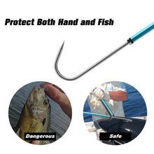 Load image into Gallery viewer, SANLIKE M6/M8 Fishing Gaff Stainless Steel Fishing Spear Hook with Protection Cover for Saltwater Freshwater Fishing Accessories
