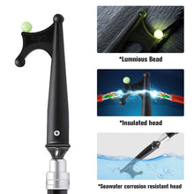 Load image into Gallery viewer, SANLIKE Telescopic Boat Hook with Luminous Bead and PE Lanyard WI Type Aluminium Alloy 4-Stage Pole Super Strong Pull Non-Slip EVA Foam Hand Grips
