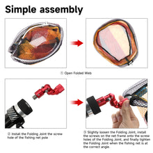 Load image into Gallery viewer, SANLIKE Fishing Landing Nets Telescoping Foldable Handle Rod Frame Pole for Carp Fishing Tackle Catching Releasing Fishing Tool
