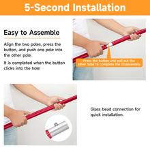 Load image into Gallery viewer, SANLIKE 2 Sets Red Tent Poles 1.9m Portable Aluminium Telescopic Adjustable Tarp Poles Outdoor Camping Awning Accessories