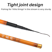Load image into Gallery viewer, SANLIKE 2.4m-5.1m Short Section Telescopic Fishing Rods Carbon Ultra Light Streaming Freshwater Ultra Light Stiff Streaming Rods