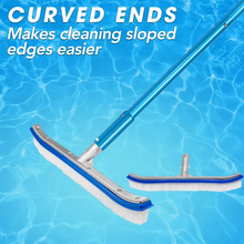 Load image into Gallery viewer, SANLIKE Swimming Pool Brush, Adjustable with 6.7ft Polished Aluminium Pole, for Swimming Pool Skimmer Net Cleaning Tools