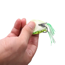 Load image into Gallery viewer, SANLIKE 5PCS Saltwater Freshwater Lures Frog Fishing Lures Soft White Double Hooks Artificial Wildlife Fishing Hooking Tools