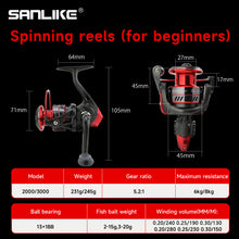 Load image into Gallery viewer, <p><span data-mce-fragment="1">SANLIKE Spinning Reels 5.2:1 Gear Ratio 13+1 BB Aluminium Alloy Spool Rubber Grip Fishing Reel For Saltwater Fishing Accessories</span></p> <p> </p>