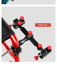 Load image into Gallery viewer, SANLIKE Aluminium-magnesium alloy fishing box double turret bracket universal thickening frame seat double rod fishing tackle